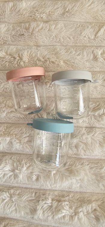 Lot de 3 pots en verre Béaba 250ml 