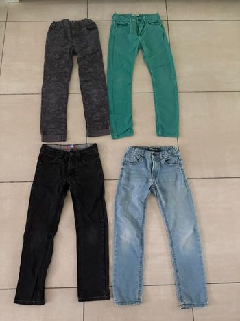 Lot de 4 jean garçon taille 8 ans Zara, okaidi