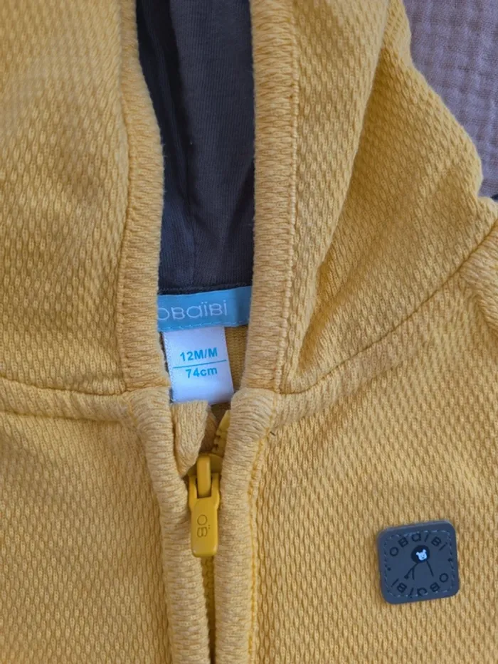 Sweat à capuche zippé obaibi - photo numéro 3