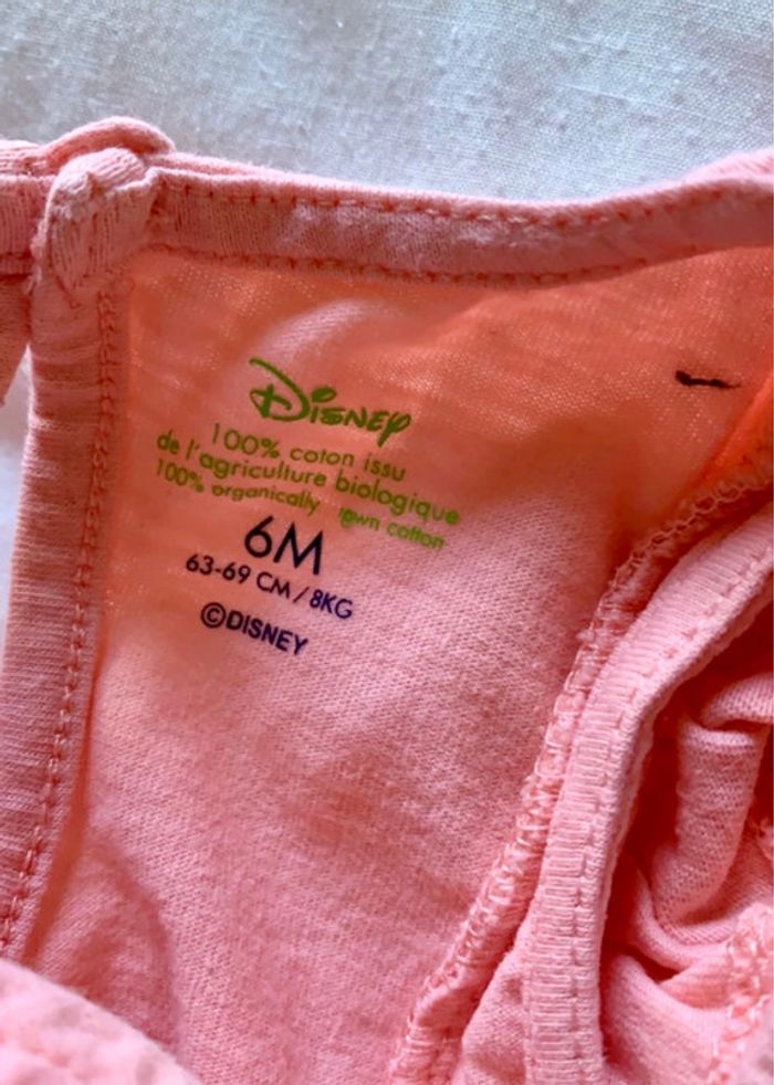 Barboteuse bébé fille 6 mois – Disney Marie Aristochats – été rose - photo numéro 3
