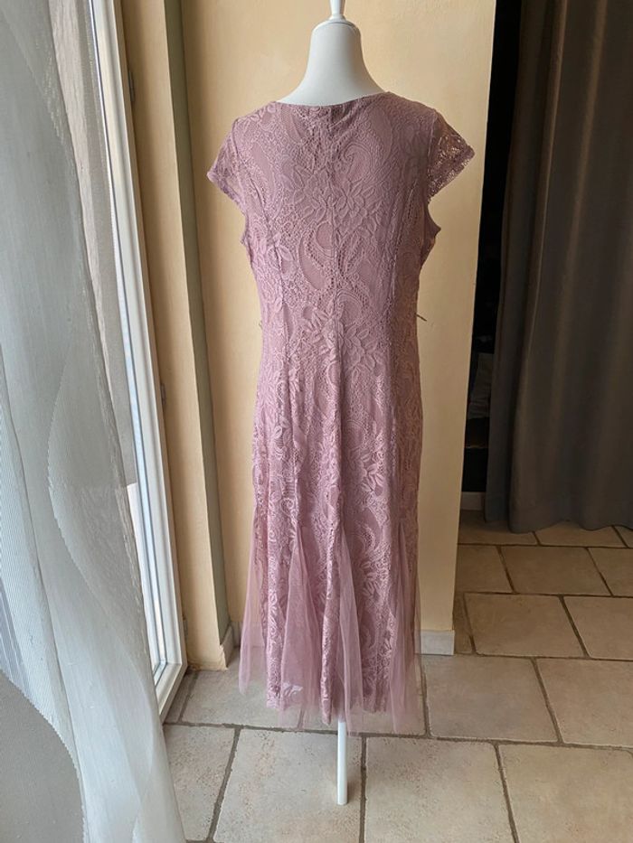 Robe longue dentelle rose Candalite XL - photo numéro 9
