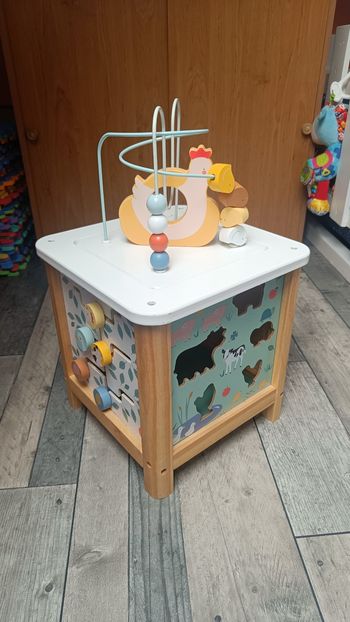 Grand cube d'activités en bois