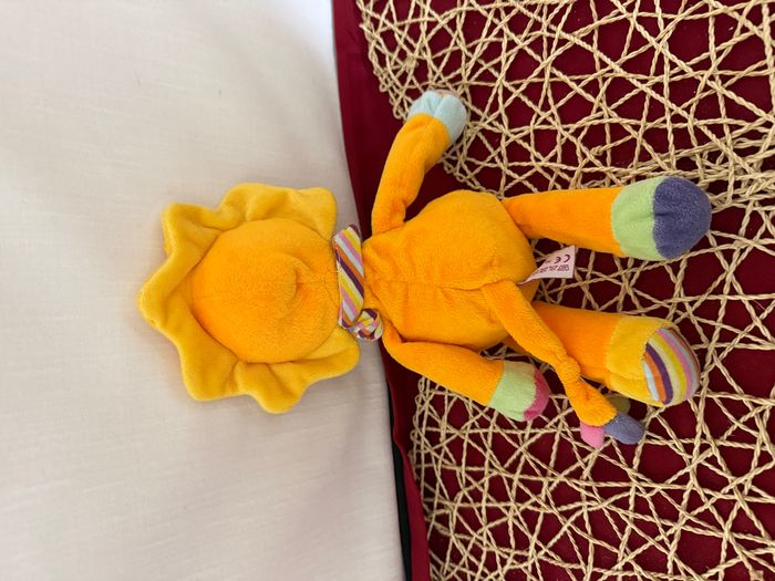 Lion POMMETTE doudou jaune orange - photo numéro 2