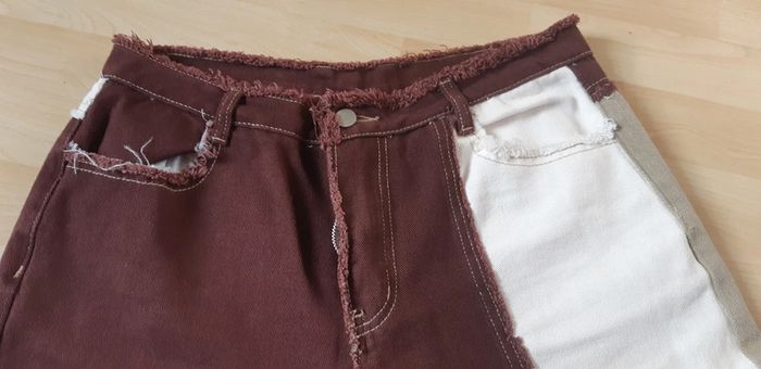 Pantalon empiècement femme taille L - photo numéro 3