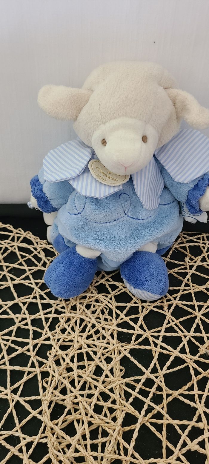 Mouton ou agneau DOUDOU ET COMPAGNIE marionnette bleu - photo numéro 3