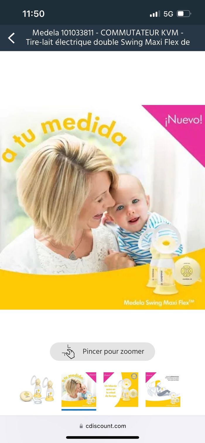 Tire lait medela swing double