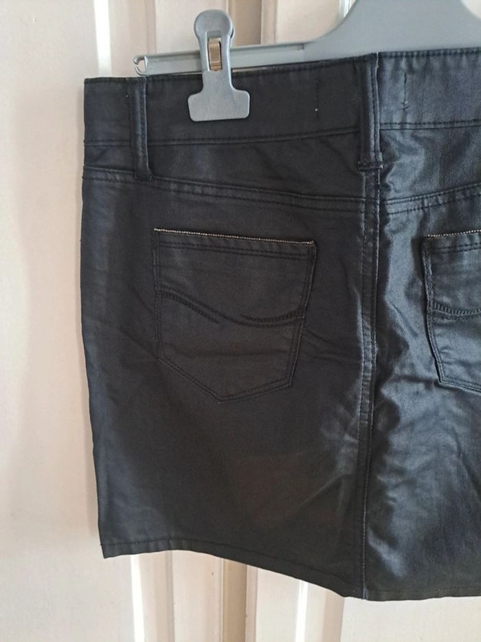 Jupe courte noire style jean 40 etam - photo numéro 3