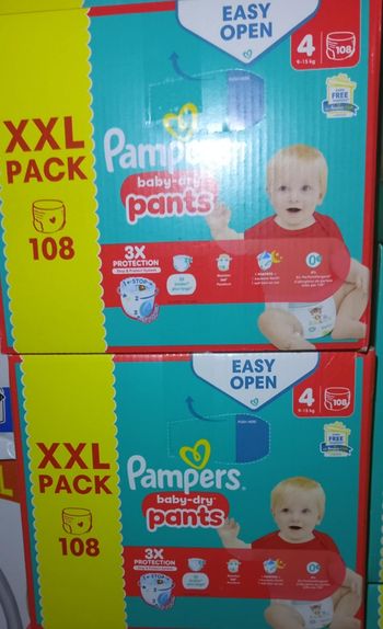 2 grand boîte de couche pampers pants taille 4 a 45€