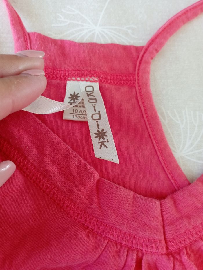 Robe rose à bretelles 10 ans Okaïdi 3€ - photo numéro 2