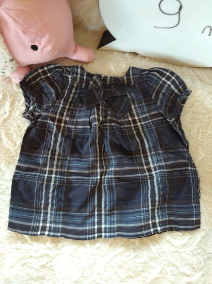 Ensemble (blouse manches courtes nœud+legging) Fille 9 mois Bout'chou - photo numéro 3