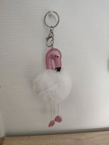 Porte clef flamand rose