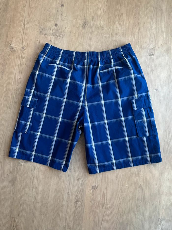 Short cargo à carreaux bleu pour homme Shaka Wear taille 4XL 454 - photo numéro 2