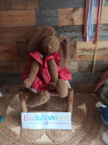 Peluche lapin moulin roty 58 cm tbe