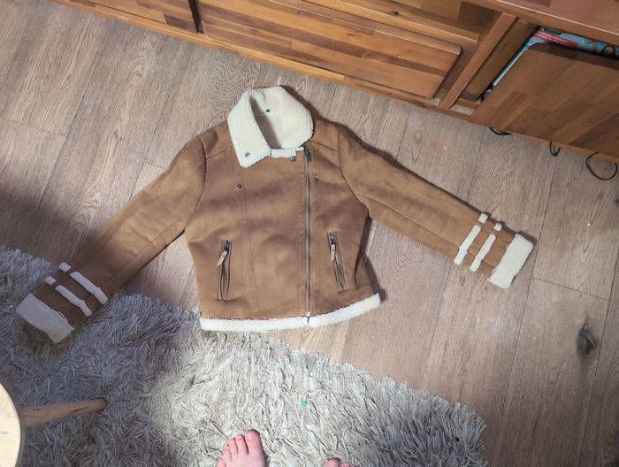 Perfecto ikks suédine et simili laine mouton - photo numéro 2