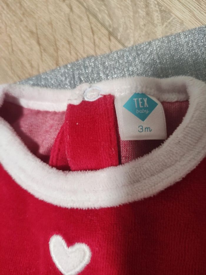 Pyjama velours de Noël fille 3 mois - photo numéro 3
