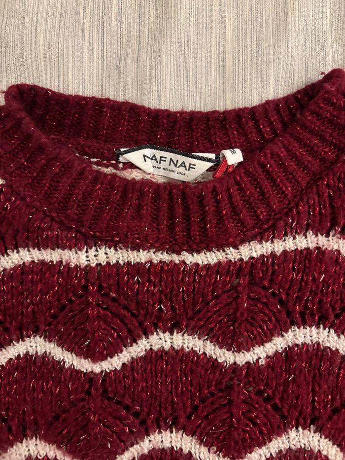 Pull paillettes brillant rayé - photo numéro 4