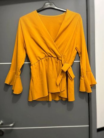 Blouse moutarde femme TU