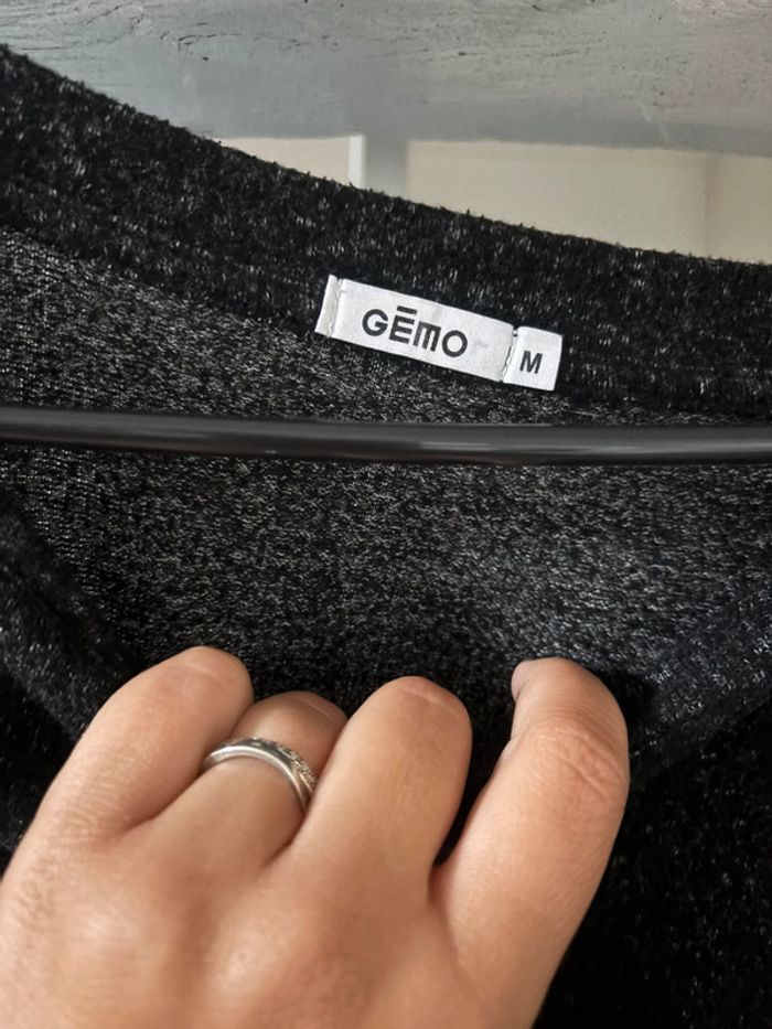 Pull leger femme noir gris perlé taille M - photo numéro 4