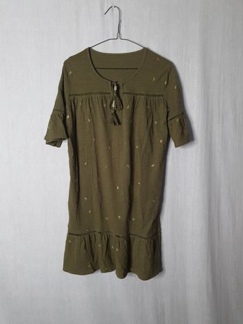 Robe kaki motifs papillons