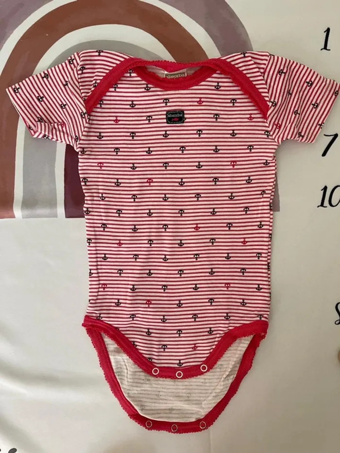 Lot de 2 bodies été bébé fille – Absorba – Taille 12 mois / 74 cm👶💖 - photo numéro 4