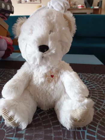 peluche ours blanc