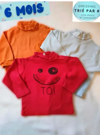 Lot  sous  pull  6  mois