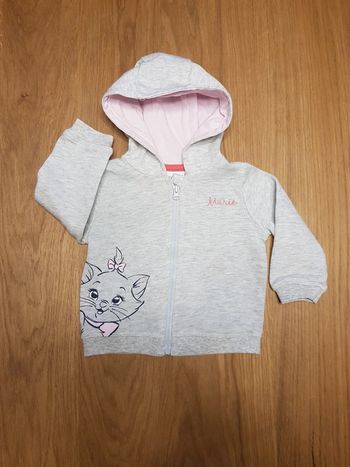 Veste sweat zippé Disney 9 mois Marie des Aristochats