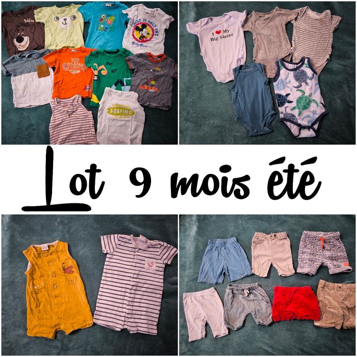 Lot 9 mois été garçon