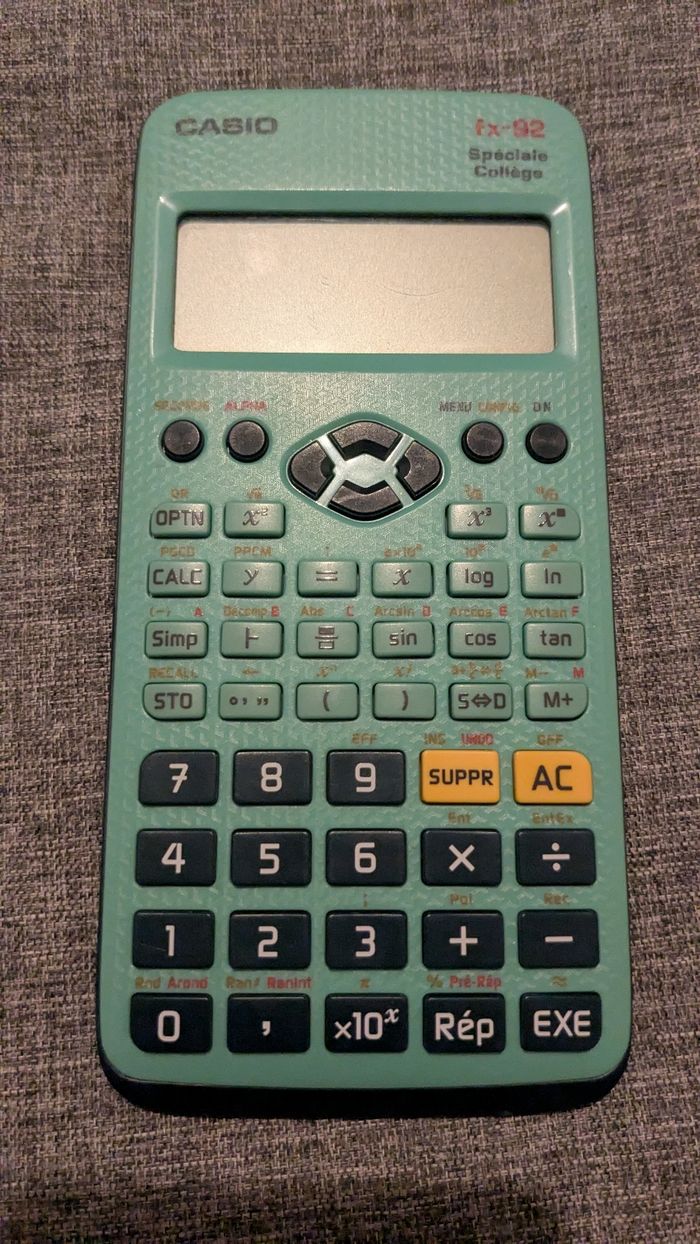 Calculatrice casio fx-92 spéciale college sans couvercle