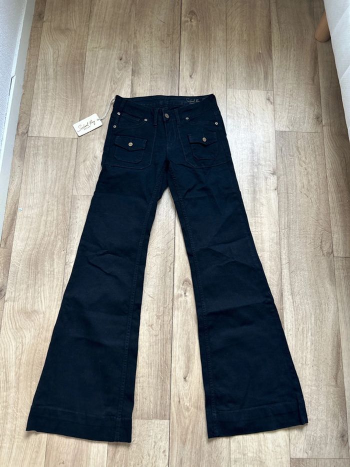 Jean School Rag noir Pris Wide leg W27