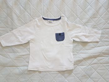 T shirt beige blanc TAO