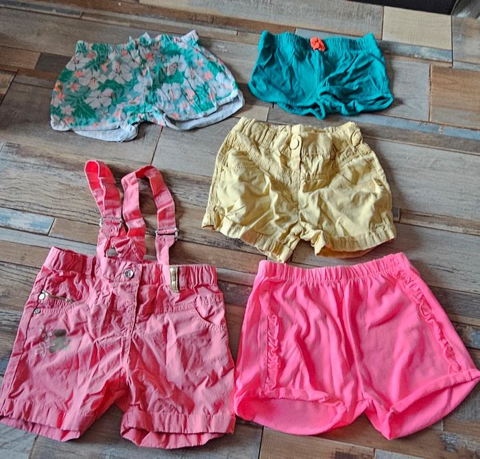 Lot de 5 shorts fille 2 ans