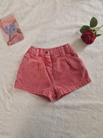 Short en jean rose