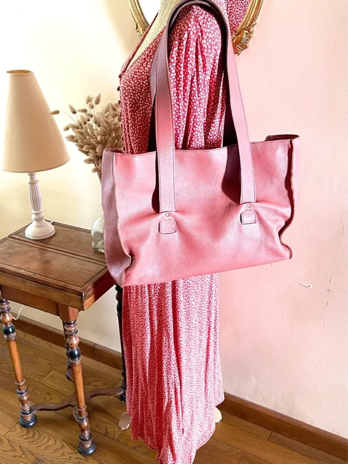 Sac en Cuir Rose de Qualité – Élégance et Couleur - photo numéro 4