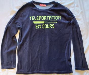 Haut de pyjama bleu marine 16 ans