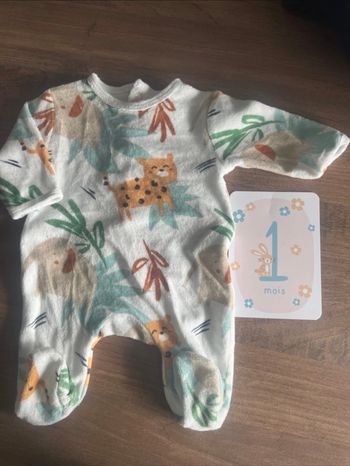 Pyjama velours 1 mois