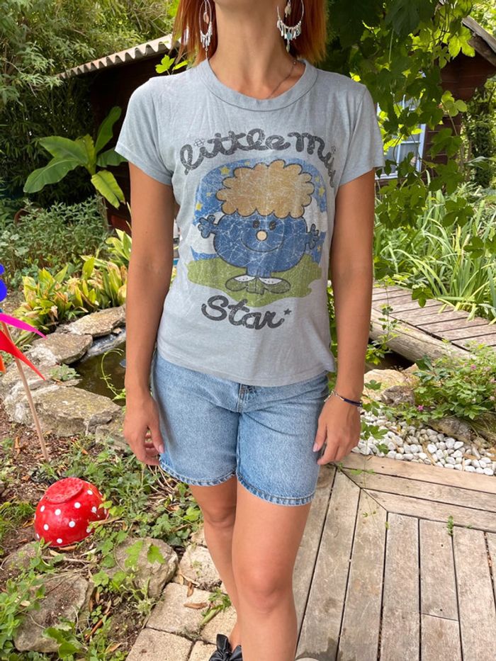 Tee-shirt gris avec personnage monsieur madame - photo numéro 2