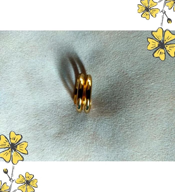 Bague ouverte plaqué or – Style minimaliste IG - photo numéro 3