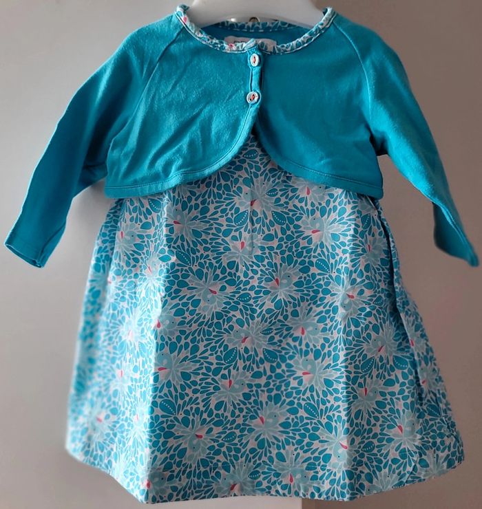 Ensemble robe et gilet 3 mois - 60cm - photo numéro 2
