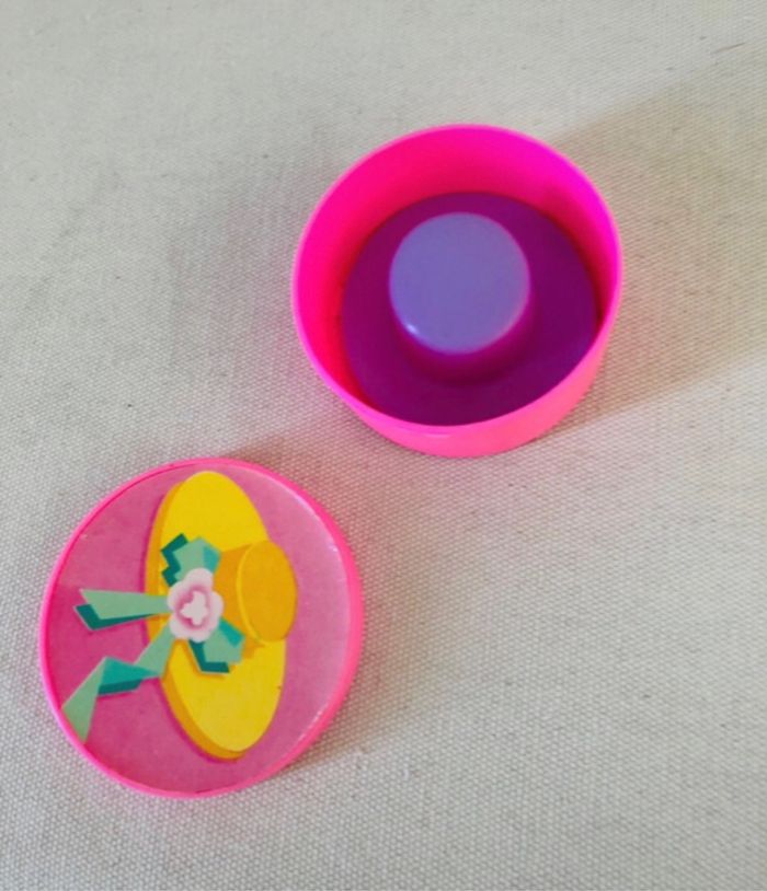 Boîte à chapeau et chapeau violet barbie mattel jeu jouet - photo numéro 4
