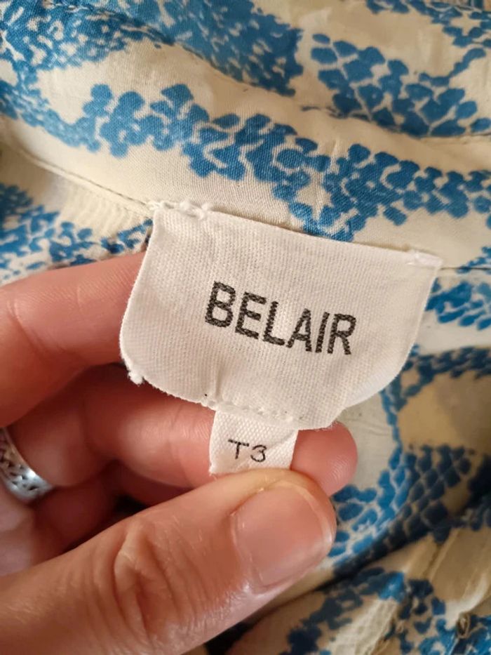 Chemisier bleu crème Belair - photo numéro 8