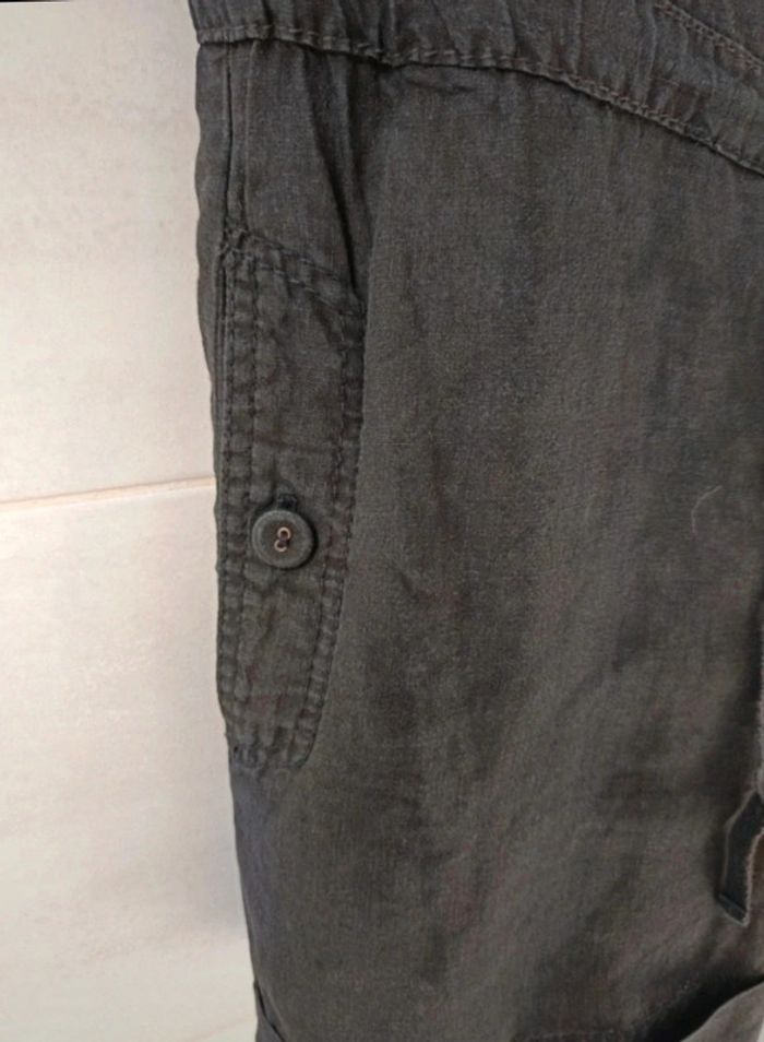 Combishort Caroll t.40 100% lin noir - photo numéro 5