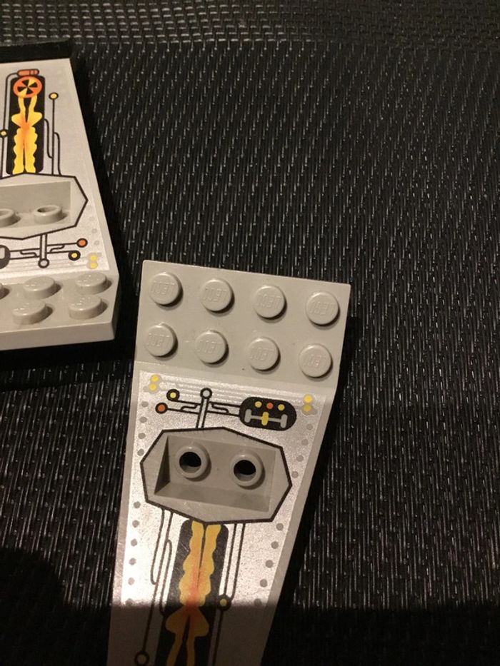 Lego Espace lot 2 ailes vaisseau pièces de rechange 6836 6915 gris clair - photo numéro 6