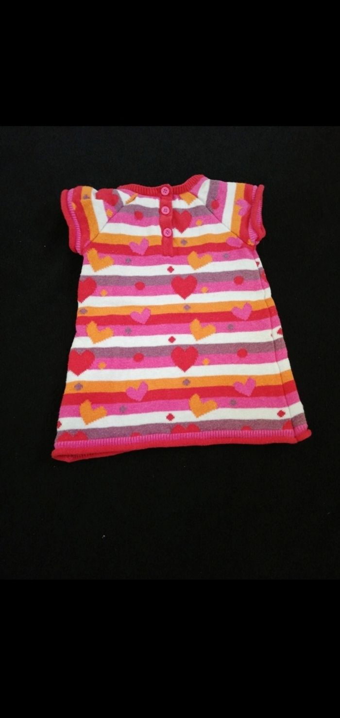 Robe tunique rose à rayure fille orchestra - photo numéro 2