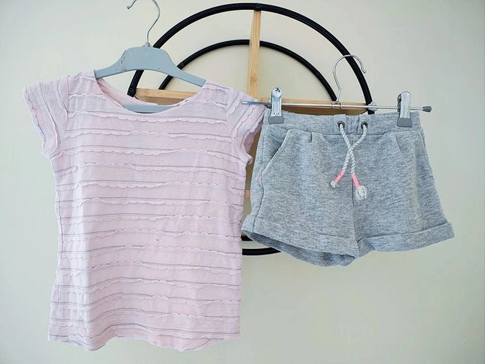 5 ans ensemble été okaidi teeshirt et short