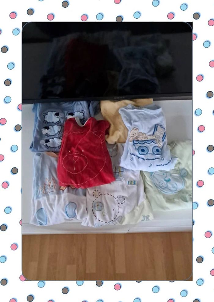 Lot de 7 pyjamas – Taille 6 mois – Très bon état