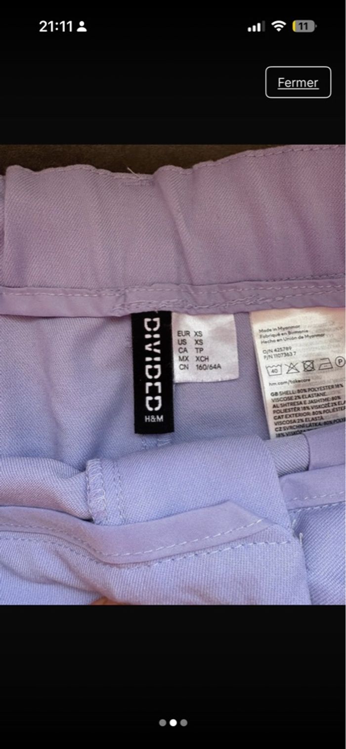 Pantalon tailleur couleur lilas - photo numéro 2