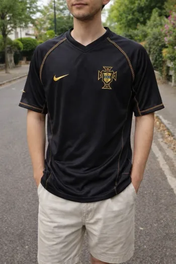 Maillot footbal Portugal Noir & Or – Style Premium