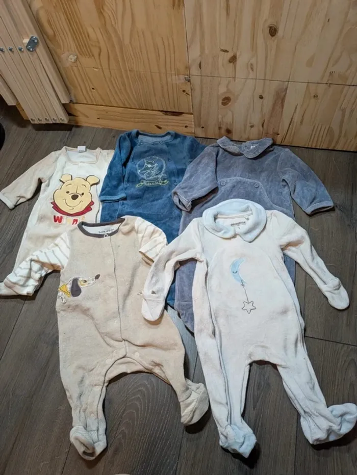 Lot 5 pyjamas garçon 3 mois sucre d'orge obaidi orchestra