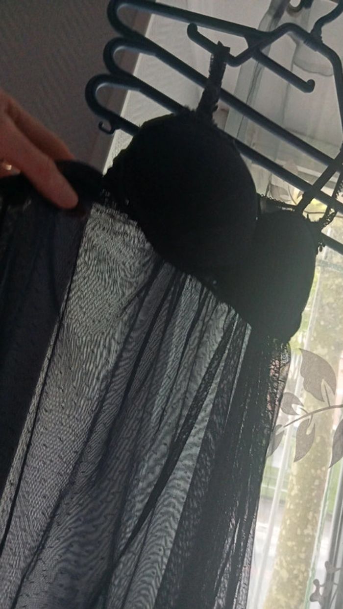 Très jolie Nuisette transparente bleu marine - photo numéro 6